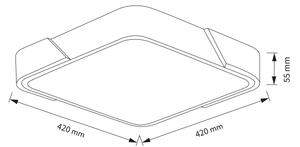 Brilagi - LED Stmívat. svítidlo PILANA LED/48W/230V dub/černá 42x42 cm + DO
