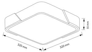Brilagi - LED Stropní svítidlo PILANA LED/24W/230V dub/černá 32x32 cm