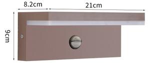 Brilagi-LED Venkovní nástěnné svítidlo se senzorem TESSI LED/10W/230V hnědá IP54