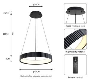 Brilagi - LED Stmív. lustr na lanku FALCON MODERN LED/30W/230V 40 cm černá + DO