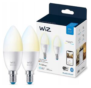 SADA 2x LED Stmívatelná žárovka C37 E14/4,9W/230V 2700-6500K CRI 90 Wi-Fi - WiZ