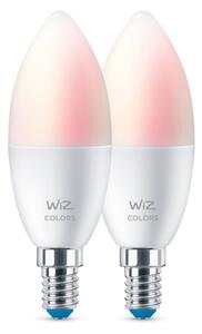 SADA 2x LED RGBW Stmívatelná žárovka C37 E14/4,9W/230V 2200-6500K Wi-Fi - WiZ
