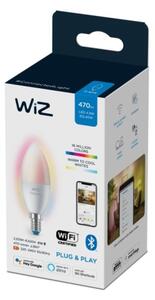LED RGBW Stmívatelná žárovka C37 E14/4,9W/230V 2200-6500K CRI 90 Wi-Fi -WiZ