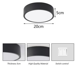 Brilagi - LED Stropní svítidlo POOL LED/18W/230V 3000/4000/6000K pr. 20 cm černá