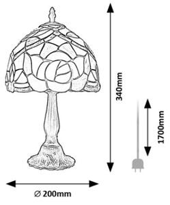 Brilagi - Tiffany vitrážová stolní lampa GARLAN 1xE14/40W/230V