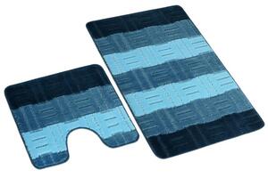 Koupelnové předložky SADA ELLI 60x100 + 60x50 cm - 60x100 + 60x50 cm Tarma modrá