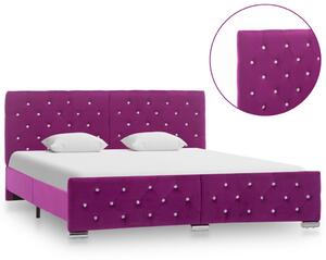 Rám postele fialový samet 160 x 200 cm
