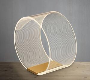 Stolní lampa VALENTIN LED 14W 786lm 3000K stmívatelná 27,6cm mosaz / akrylát - NOVALUCE