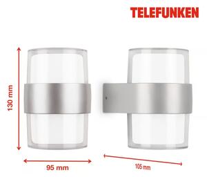 Telefunken 320404TF - LED Ven. nástěnné svítidlo 2xLED/8W/230V IP44 matný chrom