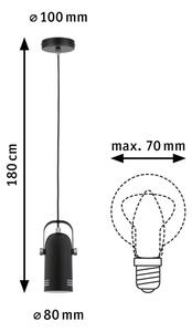 Paulmann 79766 - LED 1xE27/8W Lustr na lanku LAVEA 230V černá
