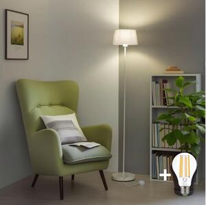 Brilagi - LED Stojací lampa CERIA 1xE27/40W/230V pr. 30 cm bílá