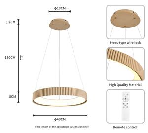 Brilagi - LED Stmív. lustr na lanku FALCON MODERN LED/30W/230V 40 cm béžová + DO