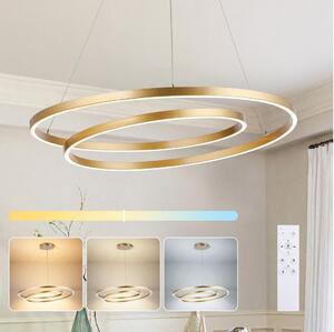 Brilagi-LED Stmívatelný lustr na lanku TWISTER LED/105W/230V pr.100 cm zlatá+DO