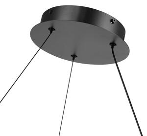 Brilagi-LED Stmívatelný lustr na lanku TWISTER LED/48W/230V pr. 50 cm černá +DO