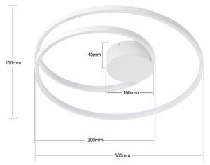 Brilagi- LED Stmívat. stropní svítidlo TWISTER LED/48W/230V pr. 50 cm bílá + DO