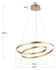 Brilagi-LED Stmívatelný lustr na lanku TWISTER LED/48W/230V pr. 50 cm zlatá +DO