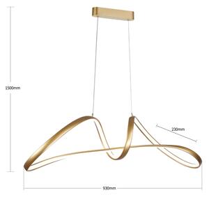 Brilagi-LED Stmívatelný lustr na lanku TWISTER LED/60W/230V 3000-6000K zlatá+DO