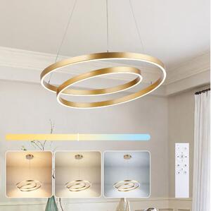Brilagi-LED Stmívatelný lustr na lanku TWISTER LED/48W/230V pr. 50 cm zlatá +DO