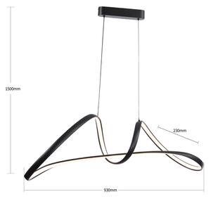 Brilagi-LED Stmívatelný lustr na lanku TWISTER LED/60W/230V 3000-6000K černá+DO