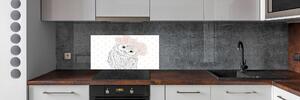 Panel do kuchyně Sova ve věnci pksh-104896782