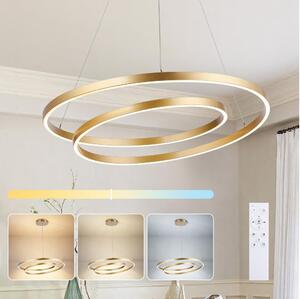 Brilagi-LED Stmívatelný lustr na lanku TWISTER LED/75W/230V pr. 70 cm zlatá +DO