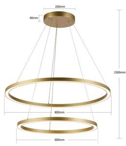 Brilagi - LED Stmívat. lustr na lanku PORTOFINO LED/98W/230V pr. 80 cm zlatá +DO