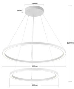 Brilagi - LED Stmívat. lustr na lanku PORTOFINO LED/98W/230V pr. 80 cm bílá +DO