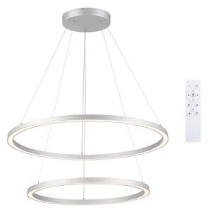 Brilagi-LED Stmívat. lustr na lanku PORTOFINO LED/98W/230V pr. 80 cm stříbrná+DO