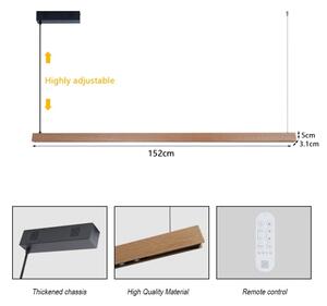 Immax NEO 07304L - LED Stm lustr na lanku MADEIRA 33W/230V Wi-Fi Tuya 152 cm dub