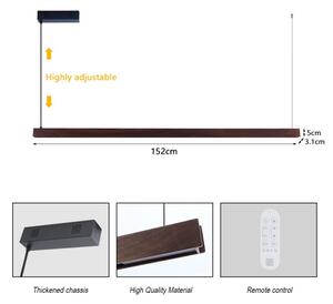 Immax NEO 07301L-LED Stm lustr na lanku MADEIRA 33W/230V Wi-Fi Tuya 152 cm ořech