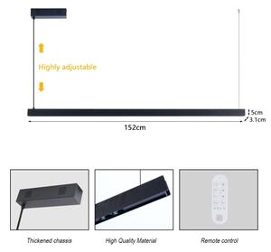 Immax NEO 07307L-LED Stm lustr na lanku MADEIRA 33W/230V Wi-Fi Tuya 152 cm černá