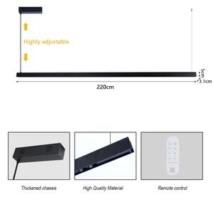 Immax NEO 07308L-LED Stm lustr na lanku MADEIRA 44W/230V Wi-Fi Tuya 202 cm černá