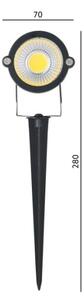 LED Venkovní lampa BLAKE LED/5W/230V 3000K IP65 černá