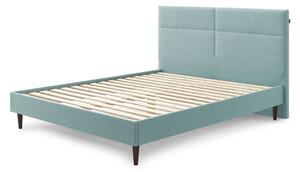 Tyrkysová čalouněná dvoulůžková postel s roštem 160x200 cm Elyna – Bobochic Paris