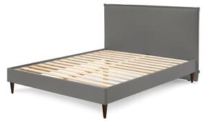 Antracitová čalouněná dvoulůžková postel s roštem 180x200 cm Sary – Bobochic Paris