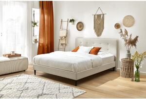 Béžová čalouněná dvoulůžková postel s roštem 160x200 cm Rory – Bobochic Paris