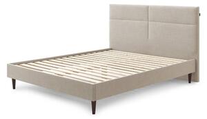 Béžová čalouněná dvoulůžková postel s roštem 180x200 cm Elyna – Bobochic Paris
