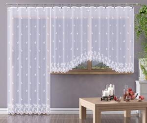 Hotová záclona nebo balkonový komplet, Sabi, bílá 300 x 140 cm