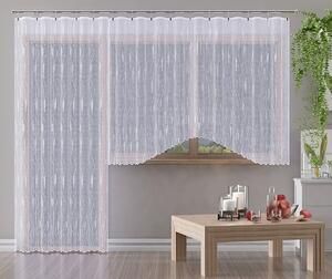 Hotová záclona nebo balkonový komplet, Edison, bílá 220 x 120 cm