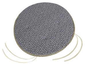 Sedák Adéla kulatý hladký - průměr 40 cm šedý kvítek