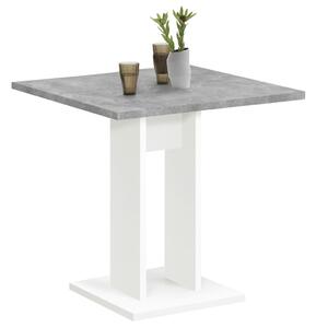 FMD Jídelní stůl 70 cm betonově šedý a bílý