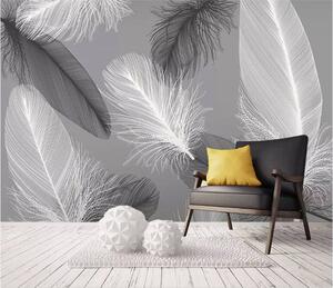 Fototapeta Jemné peří v měkké jednobarevné barvě, 3D fototapety, Populární fototapety, u04919 - Tapeko.co.cz