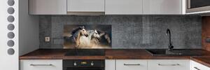 Skleněný panel do kuchyně Koně ve cvalu pksh-106659074