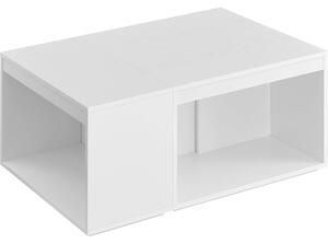 Konferenční stolky, příruční stolky sada 3 ks, přizpůsobitelné, bílé