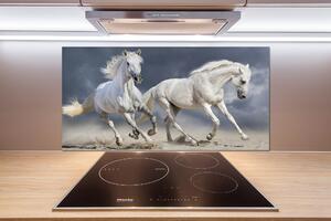 Panel do kuchyně Bílí koně pláž pksh-106869148