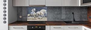 Panel do kuchyně Bílí koně pláž pksh-106869148