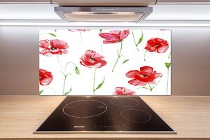 Skleněný panel do kuchyně Máky pksh-106891066