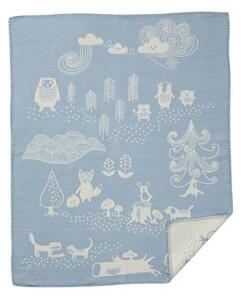 Klippan Bavlněná dětská deka Little Bear blue 70x90