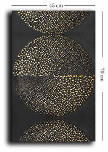 Wallexpert Dekorativní Malba na plátno 4570NISC-019, Zlatá, Bílá, Černá