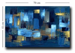 Wallexpert Dekorativní Malba na plátno 4570NISC-006, Modrá, Námořní Modrá, Hnědá, Zlatá